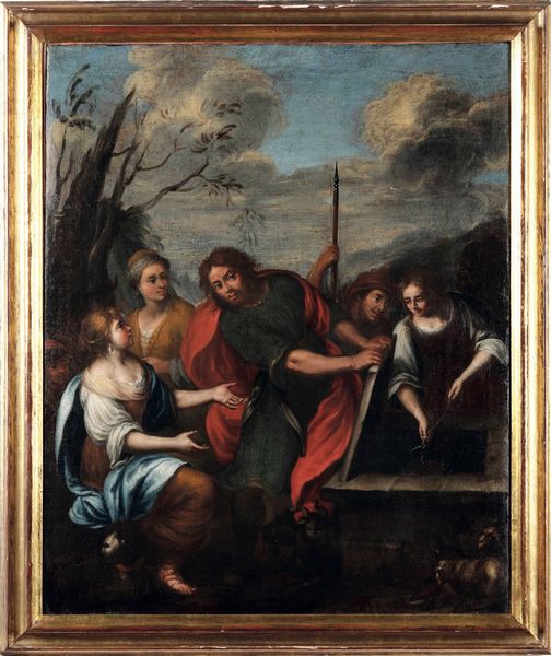 Scuola del XVIII secolo Giacobbe e Rachele al pozzo  - Asta Dipinti antichi - Associazione Nazionale - Case d'Asta italiane