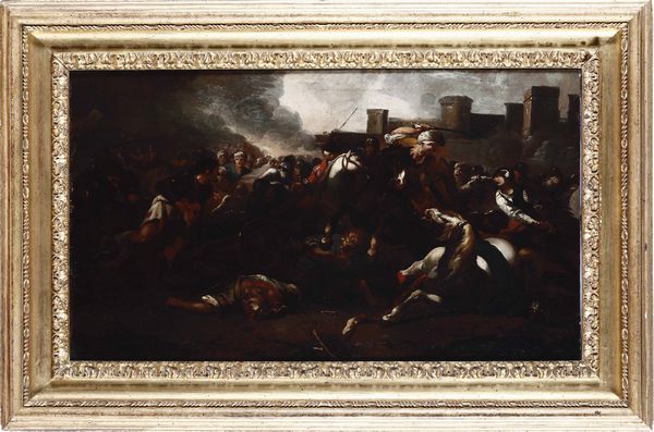 Marzio Masturzo : Scontro tra la cavalleria cristiana e quella turca  - Asta Dipinti antichi - Associazione Nazionale - Case d'Asta italiane