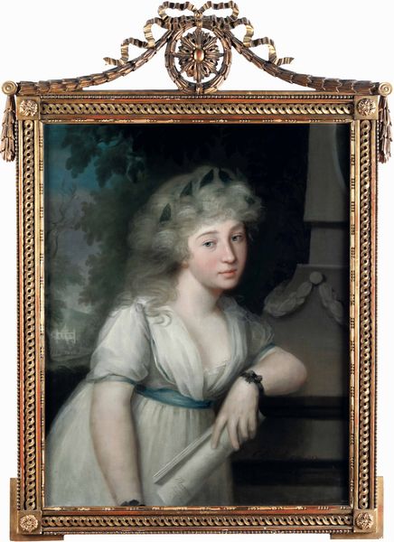 Scuola del XVIII secolo Ritratto di nobildonna con cartiglio  - Asta Dipinti antichi - Associazione Nazionale - Case d'Asta italiane