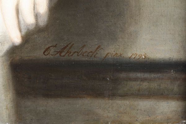 Scuola del XVIII secolo Ritratto di nobildonna con cartiglio  - Asta Dipinti antichi - Associazione Nazionale - Case d'Asta italiane