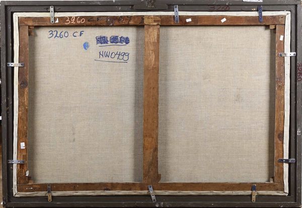 Christian Georg Schütz, Attribuito a : Paesaggio con viandanti  - Asta Dipinti antichi - Associazione Nazionale - Case d'Asta italiane