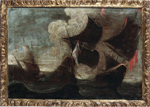 Scuola del XVIII secolo Sei Marine con velieri  - Asta Dipinti antichi - Associazione Nazionale - Case d'Asta italiane