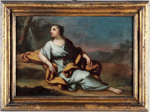 Scuola del XVIII secolo Figura femminile  - Asta Dipinti antichi - Associazione Nazionale - Case d'Asta italiane
