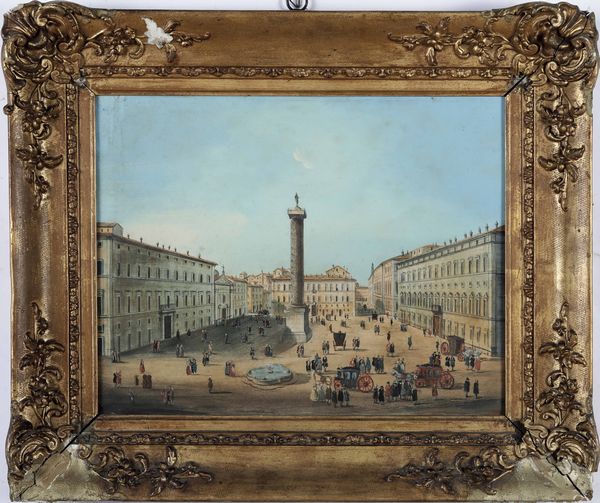 Scuola del XIX secolo Vedute di Roma  - Asta Dipinti antichi - Associazione Nazionale - Case d'Asta italiane