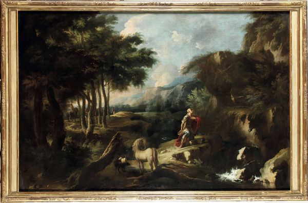 Scuola del XVII-XVIII secolo Sant'Eustachio nel bosco  - Asta Dipinti antichi - Associazione Nazionale - Case d'Asta italiane