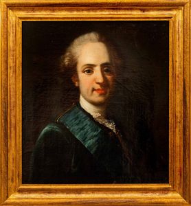 Louis-Michel Van Loo, Scuola di : Ritratto di Luigi XVI ancora Delfino di Francia  - Asta Dipinti antichi - Associazione Nazionale - Case d'Asta italiane