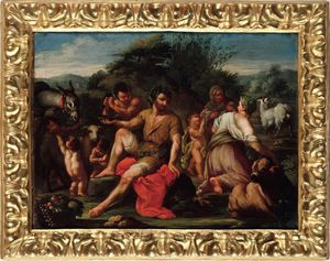 Pietro Berrettini detto Pietro da Cortona, Ambito di - Scena satiresca