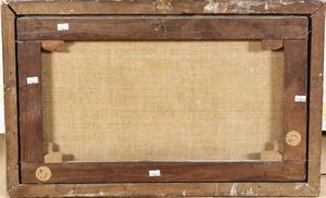 Scuola romana del XVIII secolo Veduta fantastica di San Giuseppe in Laterano  - Asta Dipinti antichi - Associazione Nazionale - Case d'Asta italiane