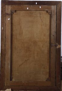 Christian Reder detto Monsù Leandro : Paesaggio con personaggi in riva al fiume e cittadella sullo sfondo  - Asta Dipinti antichi - Associazione Nazionale - Case d'Asta italiane