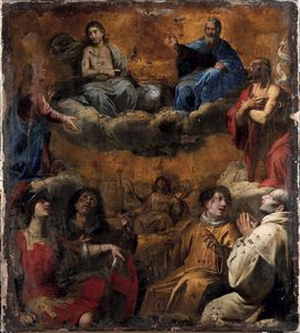 Giovanni Battista Carlone - La Trinit e altri santi