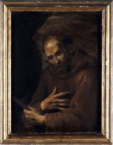 Giovanni Battista Carlone, Attribuito a : San Francesco dAssisi  - Asta Dipinti antichi - Associazione Nazionale - Case d'Asta italiane
