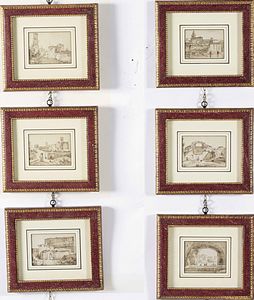 Victor Jean Nicolle (1754-1826) Vedute di Roma  - Asta Dipinti antichi - Associazione Nazionale - Case d'Asta italiane