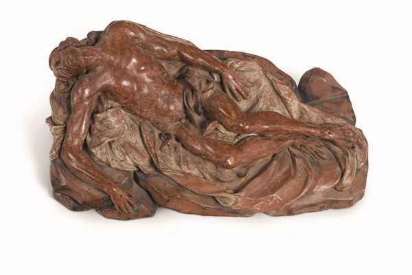 Cristo deposto. Terracotta dipinta. Plasticatore barocco toscano del XVII secolo  - Asta Dimore italiane - Associazione Nazionale - Case d'Asta italiane