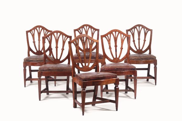 Sei sedie lastronate. Toscana XVIII secolo  - Asta Dimore italiane - Associazione Nazionale - Case d'Asta italiane