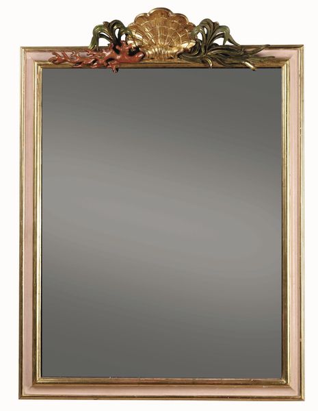 Coppia di specchiere in legno dipinto. XX secolo  - Asta Dimore italiane - Associazione Nazionale - Case d'Asta italiane