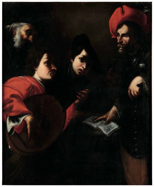 Scuola caravaggesca del XVII secolo Scena di interno con musici  - Asta Dimore italiane - Associazione Nazionale - Case d'Asta italiane