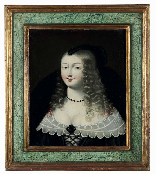 Scuola francese del XVII-XVIII secolo Ritratti di nobildonne  - Asta Dimore italiane - Associazione Nazionale - Case d'Asta italiane