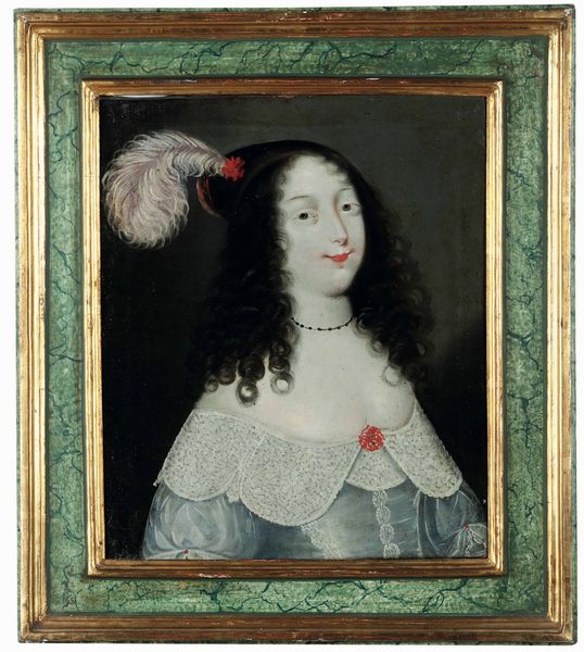 Scuola francese del XVII-XVIII secolo Ritratti di nobildonne  - Asta Dimore italiane - Associazione Nazionale - Case d'Asta italiane