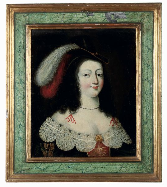 Scuola francese del XVII-XVIII secolo Ritratti di nobildonne  - Asta Dimore italiane - Associazione Nazionale - Case d'Asta italiane