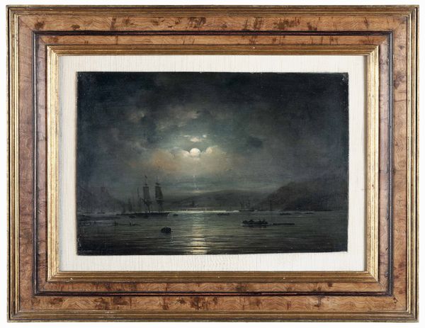 Ary Pleysier : Coppia di marine con imbarcazioni al chiaro di luna  - Asta Dimore italiane - Associazione Nazionale - Case d'Asta italiane