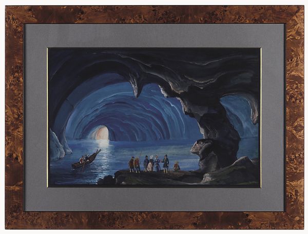 Due gouaches raffiguranti Veduta della villa di Copercino datata 1836 e Caverna marina  - Asta Dimore italiane - Associazione Nazionale - Case d'Asta italiane