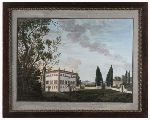 Due gouaches raffiguranti Veduta della villa di Copercino datata 1836 e Caverna marina  - Asta Dimore italiane - Associazione Nazionale - Case d'Asta italiane