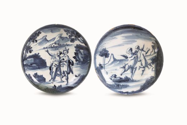 Coppia di bacinelle<BR>Savona, met del XVIII secolo<BR>  - Asta Dimore italiane - Associazione Nazionale - Case d'Asta italiane