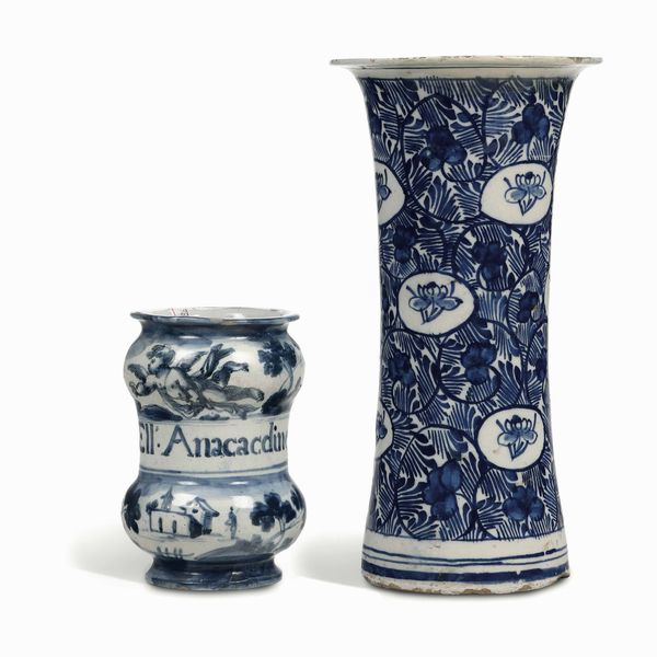 Albarello<BR>Albisola, XVIII secolo<BR>  - Asta Dimore italiane - Associazione Nazionale - Case d'Asta italiane