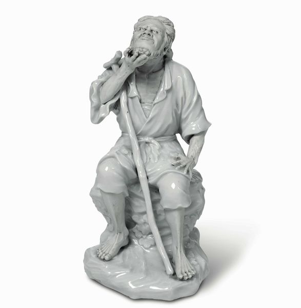 Figura di saggio in porcellana Blanc de Chine, Cina, Dinastia Qing, XIX secolo  - Asta Dimore italiane - Associazione Nazionale - Case d'Asta italiane