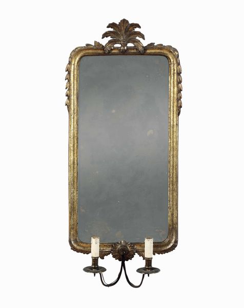 Coppia di ventole in legno dorato a mecca. Napoli XVIII secolo  - Asta Dimore italiane - Associazione Nazionale - Case d'Asta italiane