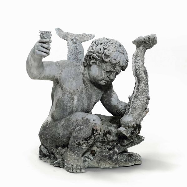 Fontana. Scultura in metallo patinato (bronzo?). Fonditore italiano del XX secolo  - Asta Dimore italiane - Associazione Nazionale - Case d'Asta italiane