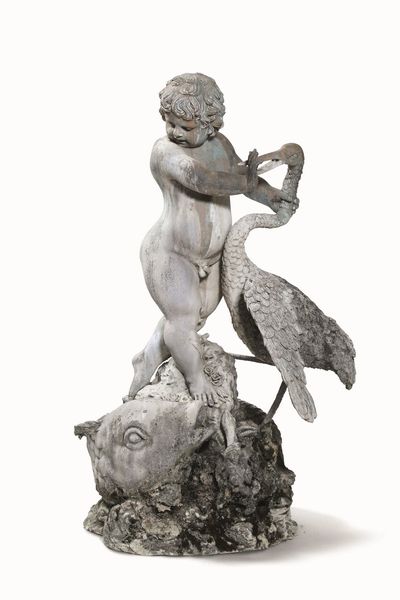 Fontana. Scultura in metallo patinato (bronzo?). Fonditore italiano del XX secolo  - Asta Dimore italiane - Associazione Nazionale - Case d'Asta italiane