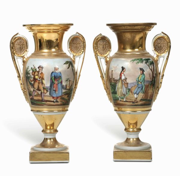 Coppia di vasi, secondo quarto del XIX secolo<BR>  - Asta Dimore italiane - Associazione Nazionale - Case d'Asta italiane