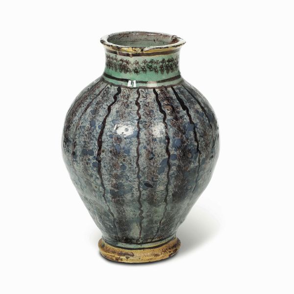 Vaso a boccia<BR>Probabilmente Caltagirone, XVIII o XIX secolo  - Asta Dimore italiane - Associazione Nazionale - Case d'Asta italiane