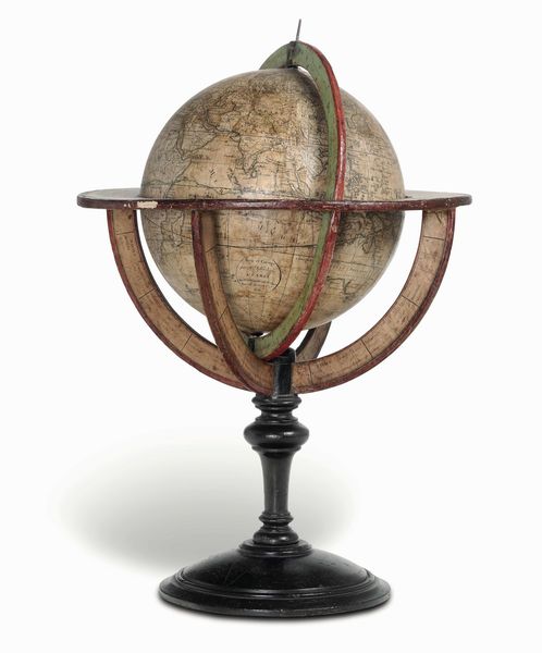 Globo terrestre da tavolo, firmato Revu  et corrig� par F. Delamarche, chez F. Delamarche  et Ch.les  Dien, rue du Jardinet n. 13, Paris � 1821  - Asta Dimore italiane - Associazione Nazionale - Case d'Asta italiane
