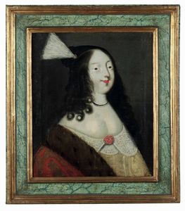 Scuola francese del XVII-XVIII secolo Ritratti di nobildonne  - Asta Dimore italiane - Associazione Nazionale - Case d'Asta italiane