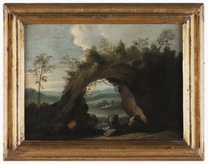 Scuola del XVIII secolo Paesaggi fluviali  - Asta Dimore italiane - Associazione Nazionale - Case d'Asta italiane
