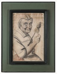 Scuola francese del XVIII secolo Ritratti caricaturali  - Asta Dimore italiane - Associazione Nazionale - Case d'Asta italiane