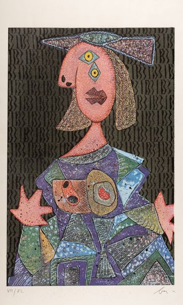 ENRICO BAJ : Cortigiana  - Asta Grafica internazionale e multipli d'autore - Associazione Nazionale - Case d'Asta italiane