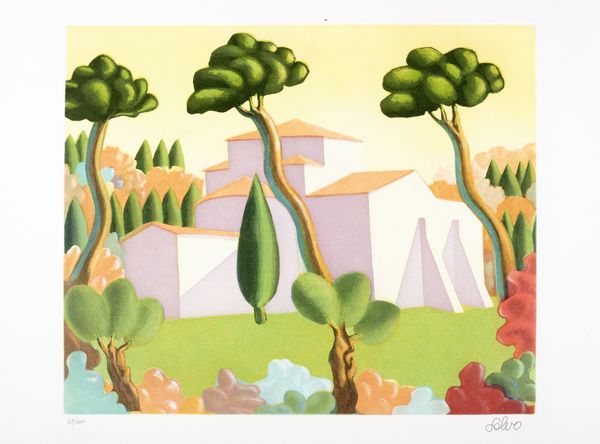 Salvo : Paesaggio  - Asta Grafica internazionale e multipli d'autore - Associazione Nazionale - Case d'Asta italiane