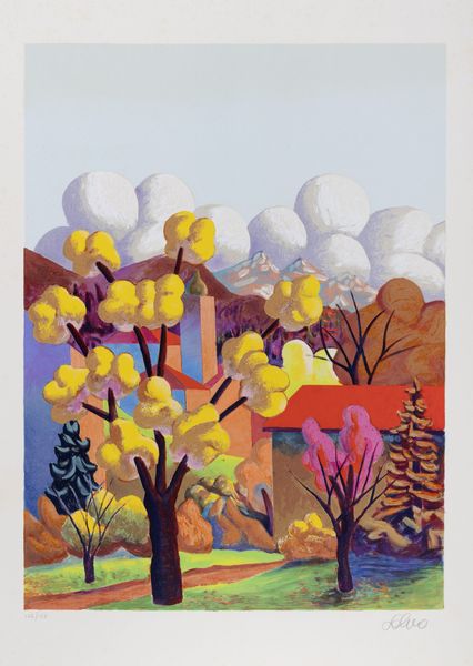 Salvo : Caseggiato nel bosco  - Asta Grafica internazionale e multipli d'autore - Associazione Nazionale - Case d'Asta italiane