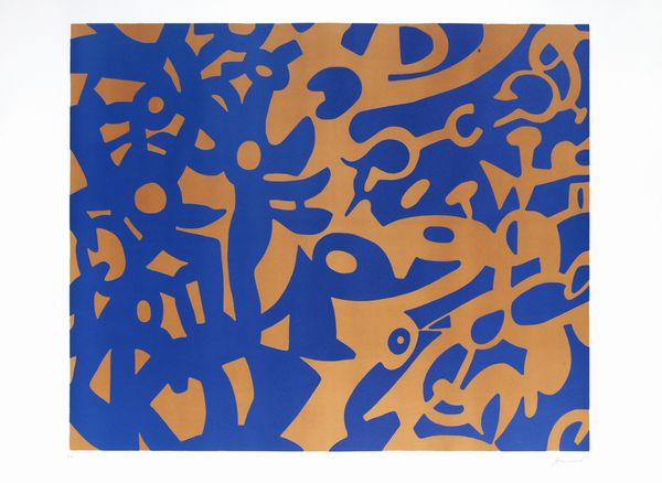 CARLA ACCARDI : Oro e blu  - Asta Grafica internazionale e multipli d'autore - Associazione Nazionale - Case d'Asta italiane