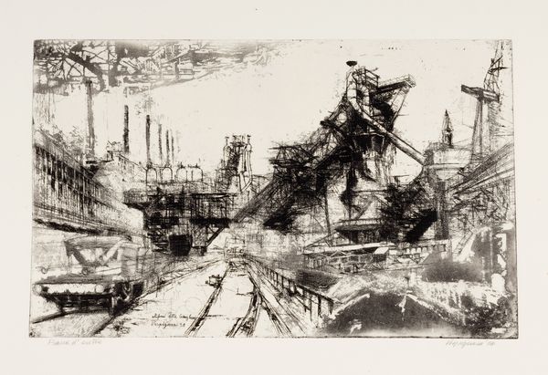 Renzo Vespignani : Altiforni  - Asta Grafica internazionale e multipli d'autore - Associazione Nazionale - Case d'Asta italiane