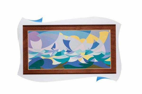 Giacomo Balla : Linee forza di mare (Mattutino)  - Asta Grafica internazionale e multipli d'autore - Associazione Nazionale - Case d'Asta italiane
