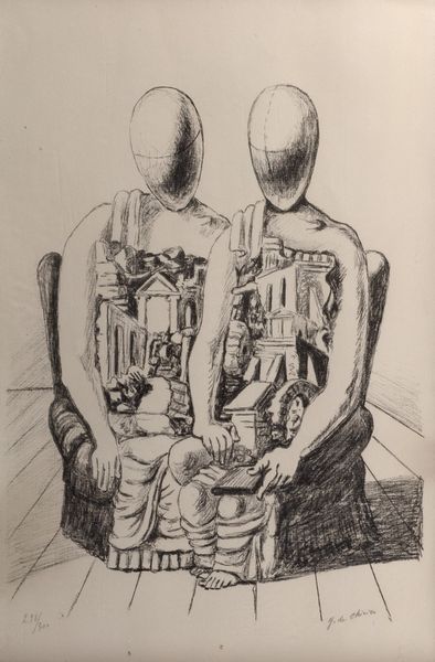 Giorgio de Chirico : Gli Archeologi  - Asta Grafica internazionale e multipli d'autore - Associazione Nazionale - Case d'Asta italiane