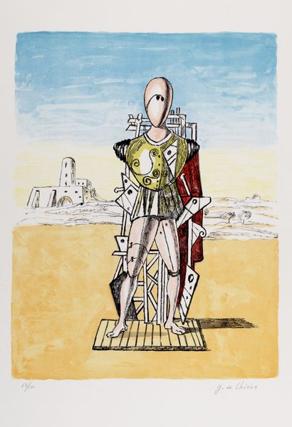 Giorgio de Chirico : Trovatore  - Asta Grafica internazionale e multipli d'autore - Associazione Nazionale - Case d'Asta italiane
