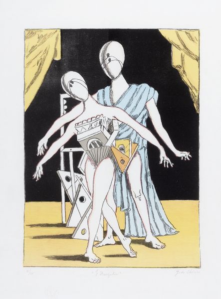 Giorgio de Chirico : I danzatori  - Asta Grafica internazionale e multipli d'autore - Associazione Nazionale - Case d'Asta italiane