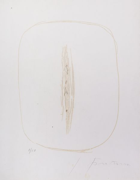 LUCIO FONTANA : Concetto spaziale  - Asta Grafica internazionale e multipli d'autore - Associazione Nazionale - Case d'Asta italiane