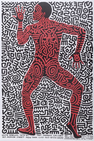 Keith Haring : Into 84 - Tony Shafrazi Gallery  - Asta Grafica internazionale e multipli d'autore - Associazione Nazionale - Case d'Asta italiane
