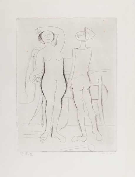 Marino Marini : Incontro  - Asta Grafica internazionale e multipli d'autore - Associazione Nazionale - Case d'Asta italiane